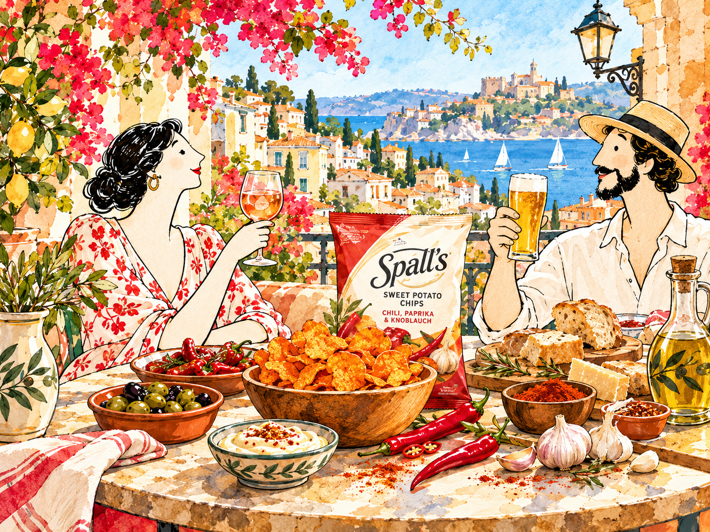 SPALL'S Chili Paprika Knoblauch mit passenden Begleitern